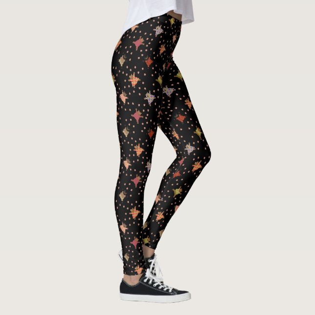 Gut gekleidete Katzen, die Pfotenpfade hinterlasse Leggings (Rechts)