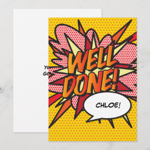 GUT GEMACHT Lustige Comic- Pop-Art Einladung
