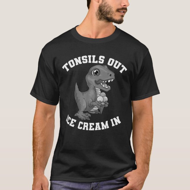 Gut Geschenke Kinder Tonsils Dinosaur Tonsillectom T-Shirt (Vorderseite)