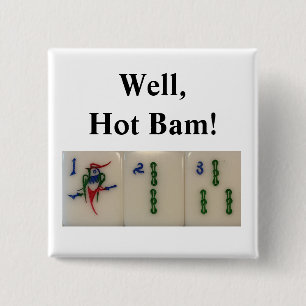 Gut heiß - Mahjong-Bambusfliesen Button