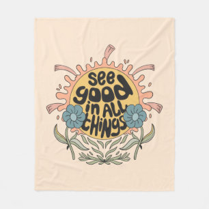 Gut in allen Dingen finden Hippie Graphic Fleecedecke