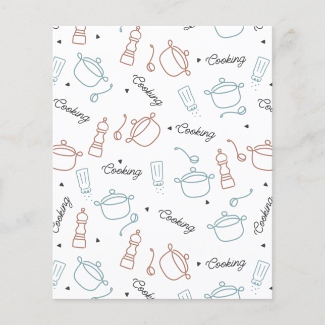 Gut kochen mit Liebe-Muster-Kissen (Vorderseite)