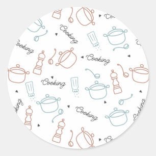 Gut kochen mit Liebe Runder Aufkleber