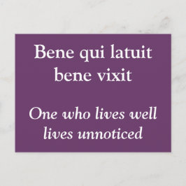 Gut leben - Ovid Zitat Postkarte