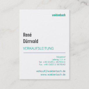 Gut lesbare, berufliche Visitenkarten Visitenkarte