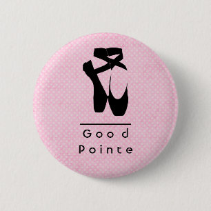 Gut Pointe. Black Ballet Shoes En Pointe Button