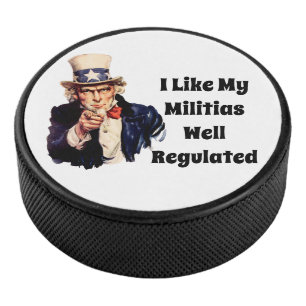 Gut regulierte Miliz Eishockey Puck