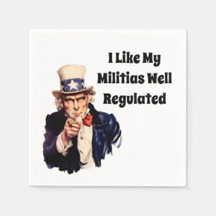 Gut regulierte Miliz Serviette