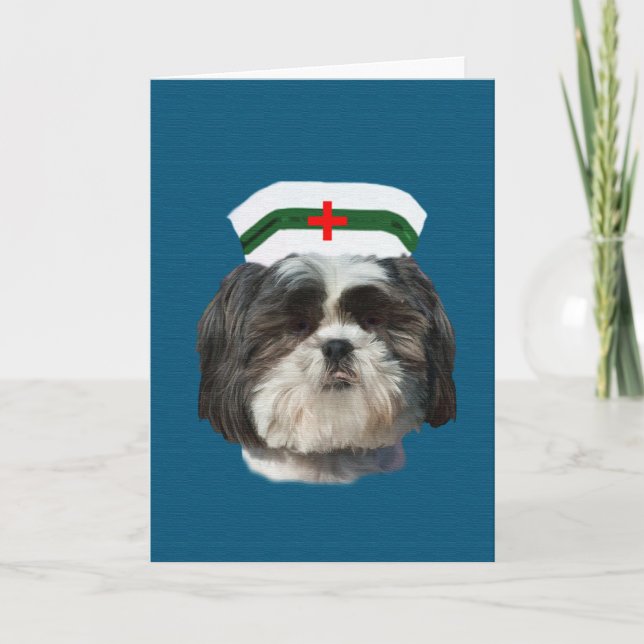Gut, Shih Tzu Dog Karte (Vorderseite)