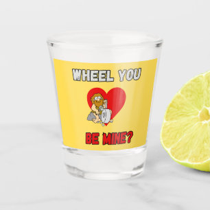 GUT! Shot Glass Caveman - Wheel Sie meins? Schnapsglas
