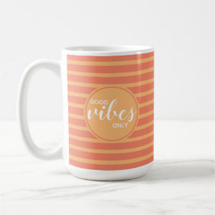 Gut sichtbares Zitat nur für Orangen Striptypograf Kaffeetasse