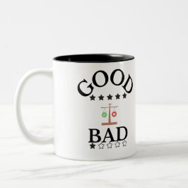 Gut und schlecht zweifarbige tasse