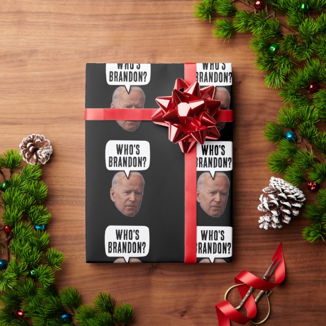 GUT, WER IST BRANDON? BIDEN CHRISTMAS ODER GEBURTS GESCHENKPAPIER (Feiertagsgeschenk)