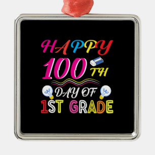 Gute 100. Tage der 1. Klasse Ornament Aus Metall