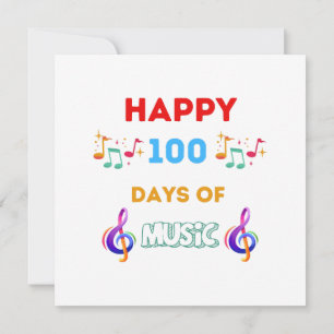 Gute 100 Tage Musik Einladung