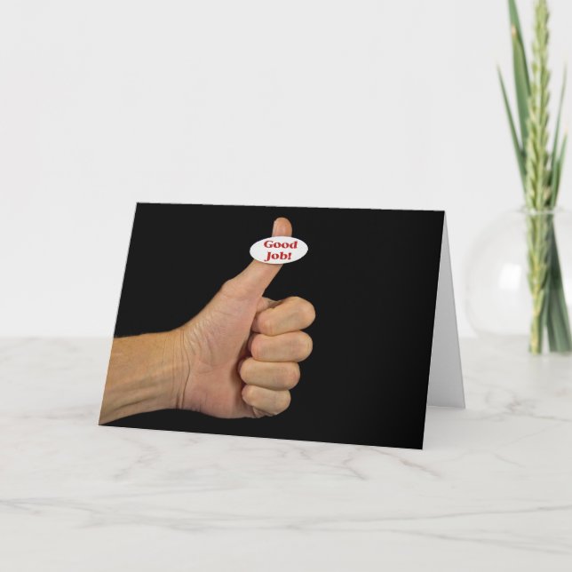 Gute Arbeit! Karte (Vorderseite)