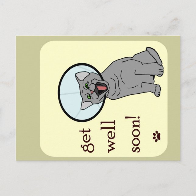 Gute Arbeit | Katze mit Kone Postkarte (Vorderseite)