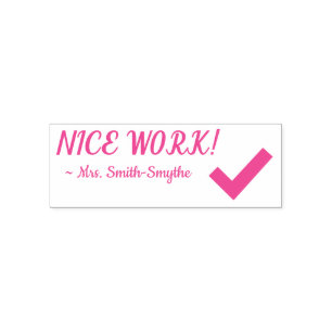 "GUTE ARBEIT!" + Name des Tutors Stempel