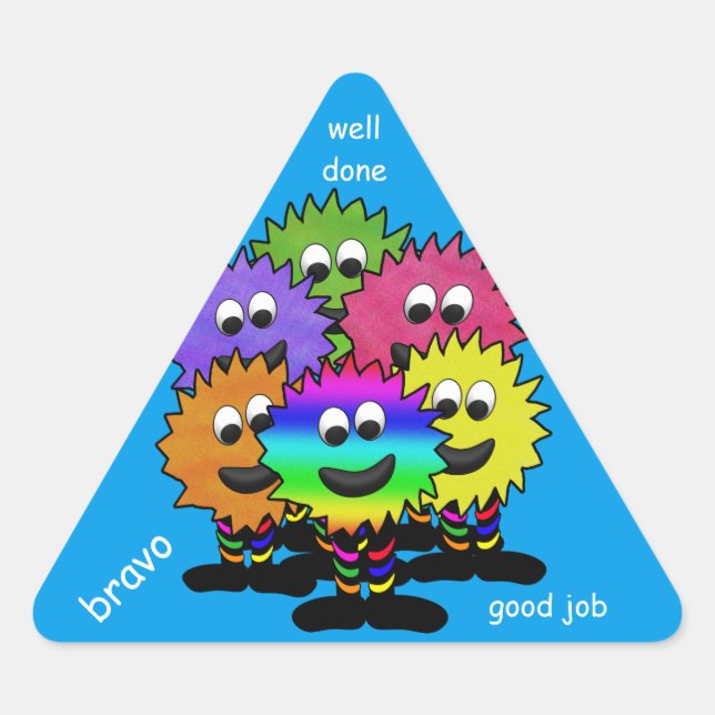 Gute Arbeit Niedlich Monster Sticker (Vorderseite)