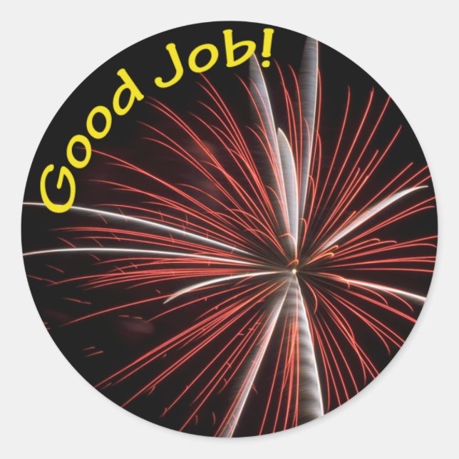 Gute Arbeit! Runder Aufkleber (Vorderseite)