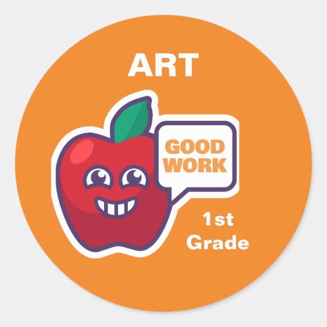 Gute Arbeit! Sticker für Studentenkunst individual (Vorderseite)