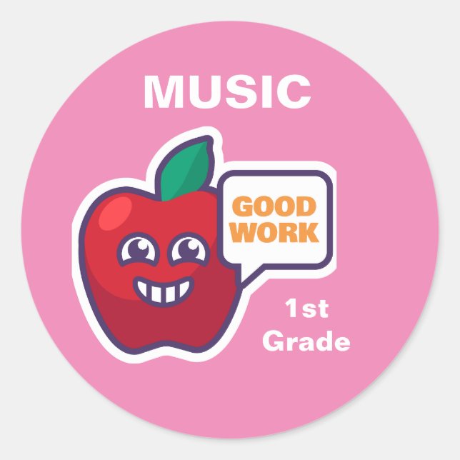 Gute Arbeit! Sticker für Studentenmusik individual (Vorderseite)