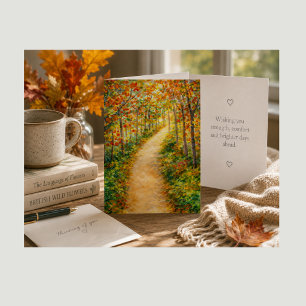 Gute-Besserung-Grußkarte Herbstliche Herbstblätter