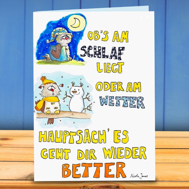 GUTE BESSERUNG Grußkarte von Nicole Janes Karte (Von Creator hochgeladen)