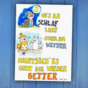 GUTE BESSERUNG Grußkarte von Nicole Janes Postkarte