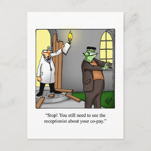 Gute-Besserung-Humor-Postkarte "Brillengläschen" Postkarte