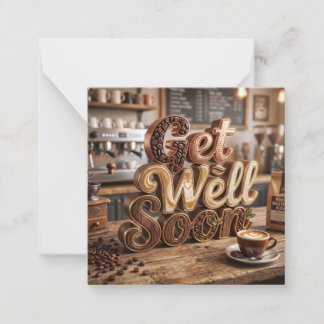 Gute Besserung Karte für Espresso-Kaffee-Liebhaber