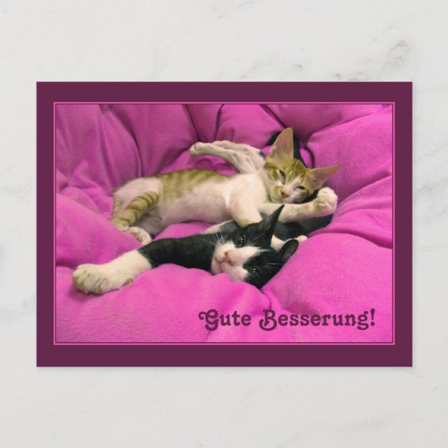 Gute Besserung! Postkarte (Vorderseite)
