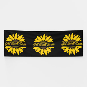 Gute Besserung Sonnenblume 4x12 Vinylbanner Banner