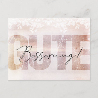 *Gute Besserung* Spruch Karte Blass