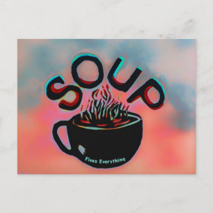 Gute-Besserung-Suppe macht alles wieder gut Postkarte