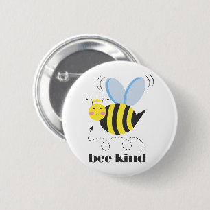 Gute Bienenprinzessin mit Krone und Slogan Bee Kin Button