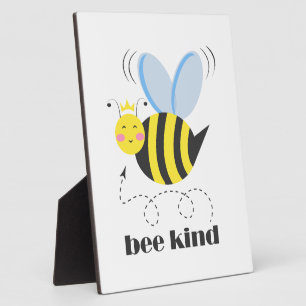 Gute Bienenprinzessin mit Krone und Slogan Bee Kin Fotoplatte
