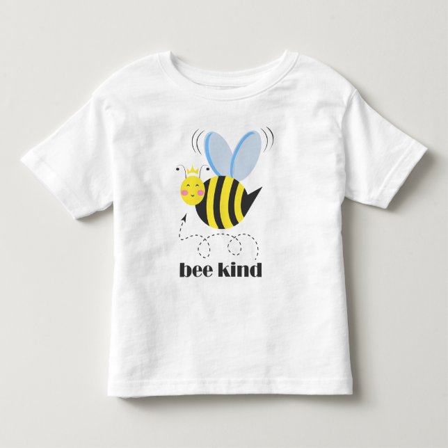 Gute Bienenprinzessin mit Krone und Slogan Bee Kin Kleinkind T-shirt (Vorderseite)