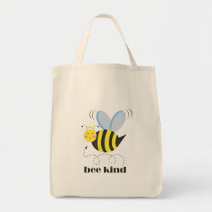Gute Bienenprinzessin mit Krone und Slogan Bee Kin Tragetasche