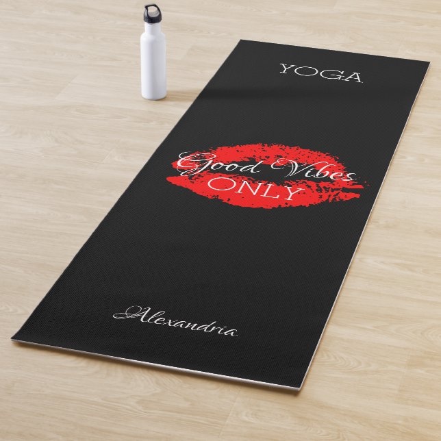 Gute Bilder nur rote Lippen Grafik jeden Namen sch Yogamatte (Beispiel)