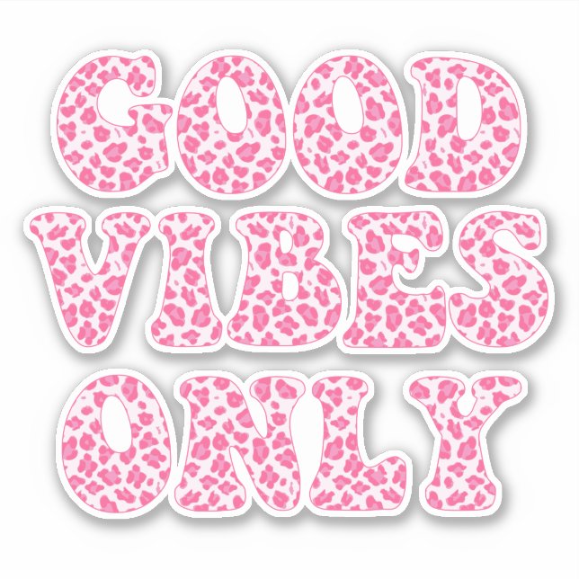 Gute Bilder nur VSCO Girls Pink Leopard Print Aufkleber (Vorderseite)