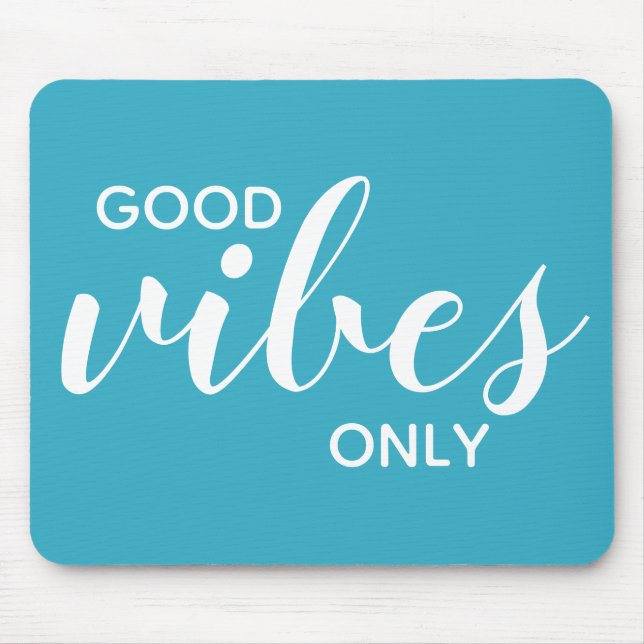 Gute Bilder nur Zitat Inspiration Aquamarine Typog Mousepad (Vorne)