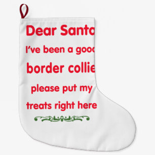 gute Border-Collie Großer Weihnachtsstrumpf