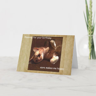 Gute Cat Card Planung für Ihren Geburtstag. Karte