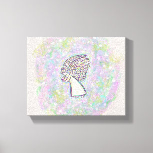 Gute Dinge Angel Malerei Wrapped Canvas Art Leinwanddruck