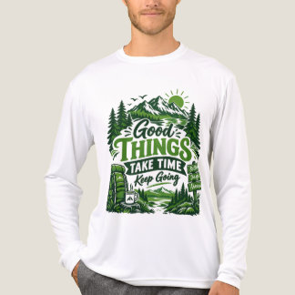 Gute Dinge Brauchen Zeit - Motivierender Berg Hike Tri-Blend Shirt