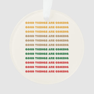 Gute Dinge kommen, Ferienzeit, Retro Ornament