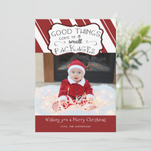 Gute Dinge kommen in kleinen Packungen Weihnachts- Feiertagskarte