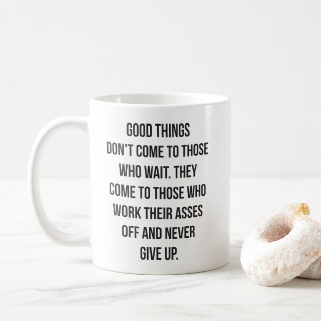 Gute Dinge, nie aufgeben - Workout Inspiration Kaffeetasse (Mit Donut)