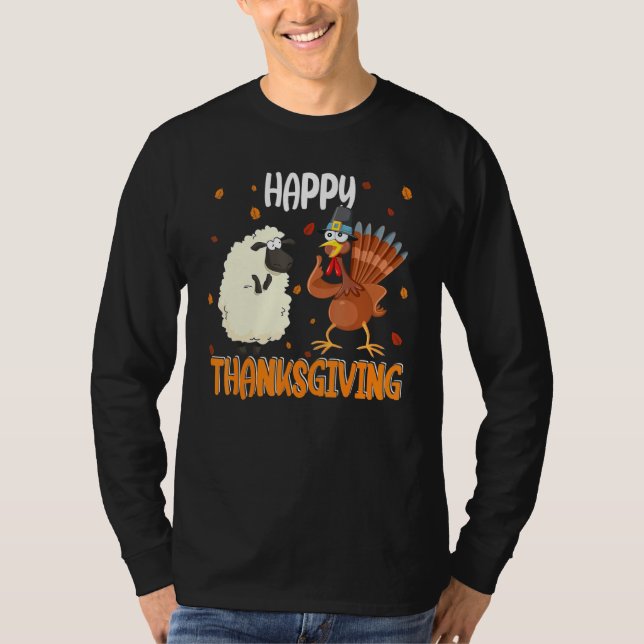 Gute Erntedankschaf und Türkei Matching Frien T-Shirt (Vorderseite)